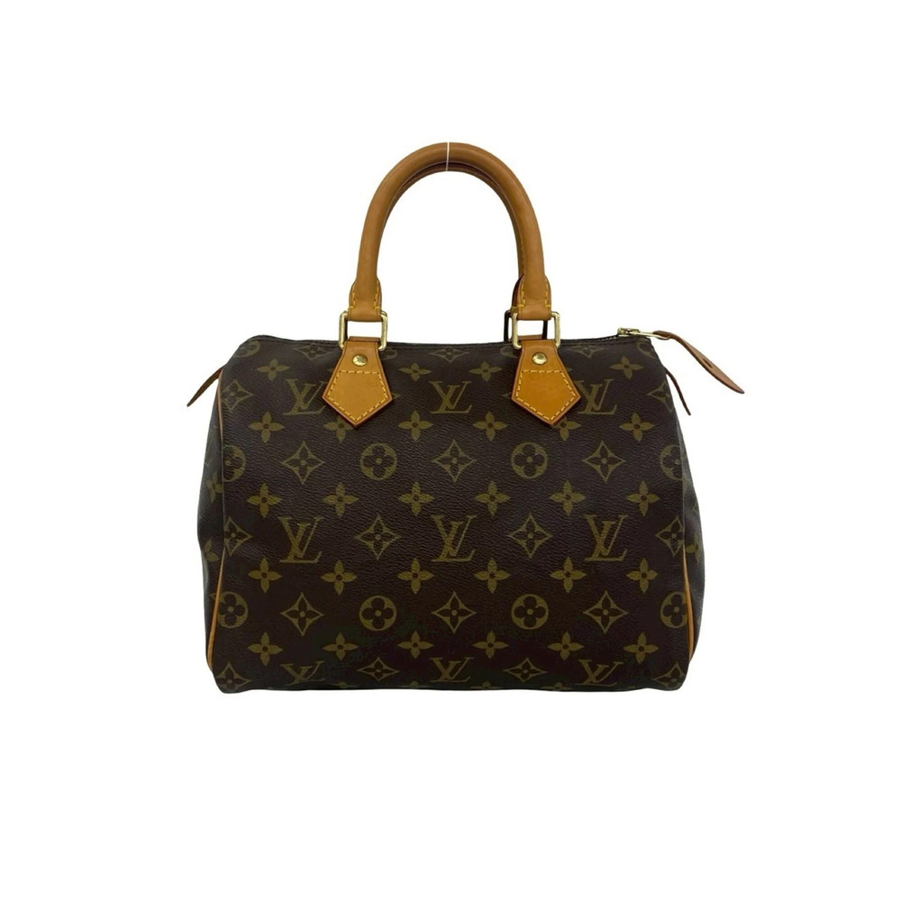 LOUIS VUITTON Brown Monogram Leather Speedy 25 Boston Bag - Picture 3 of 9